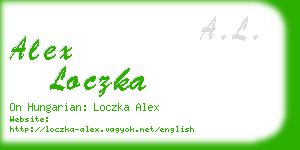 alex loczka business card